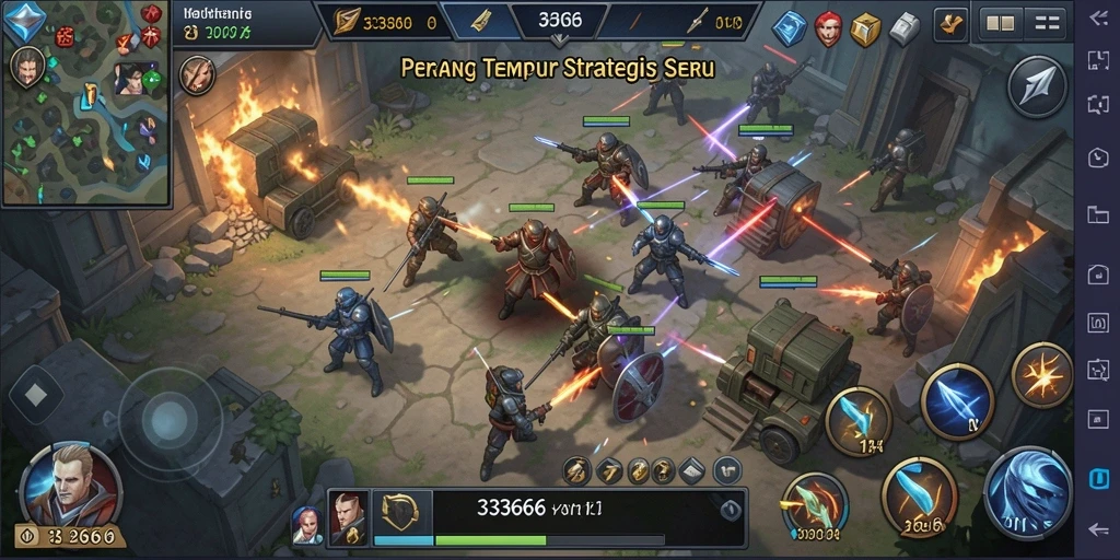 Screenshot utama <strong>333666</strong> menampilkan aksi pertempuran yang mendebarkan dalam gameplay TPS.