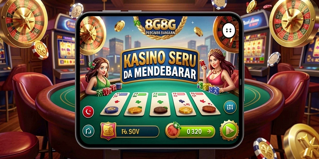 Tampilan gameplay seru dari 8G8G dengan suasana kasino.