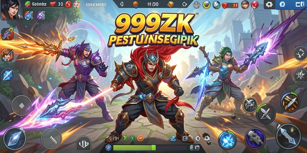 Tampilan gameplay <strong>999ZK</strong> dengan pertarungan seru antar karakter.