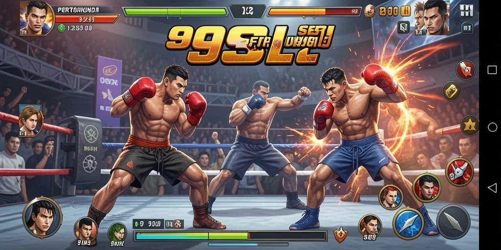 Tampilan gameplay 99SL dengan pertarungan yang mendebarkan.