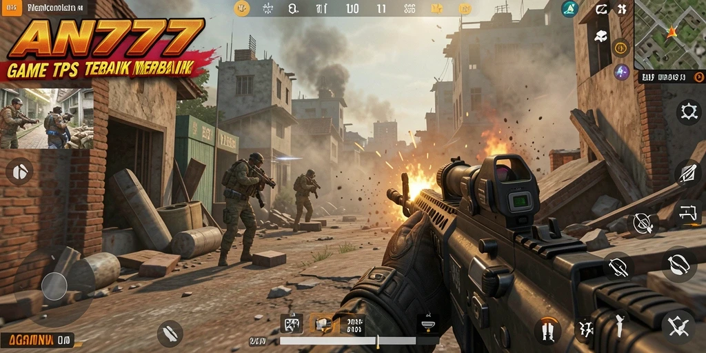 Gameplay AN777 yang mendebarkan dengan aksi tembak-menembak yang intens.