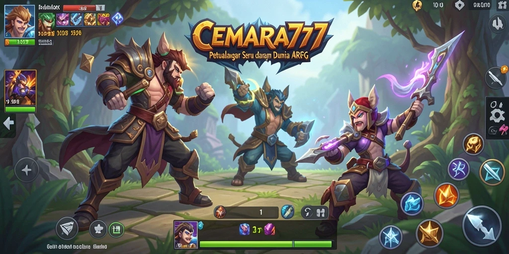 Tampilan gameplay epik dalam CEMARA777 dengan aksi seru dari karakter.