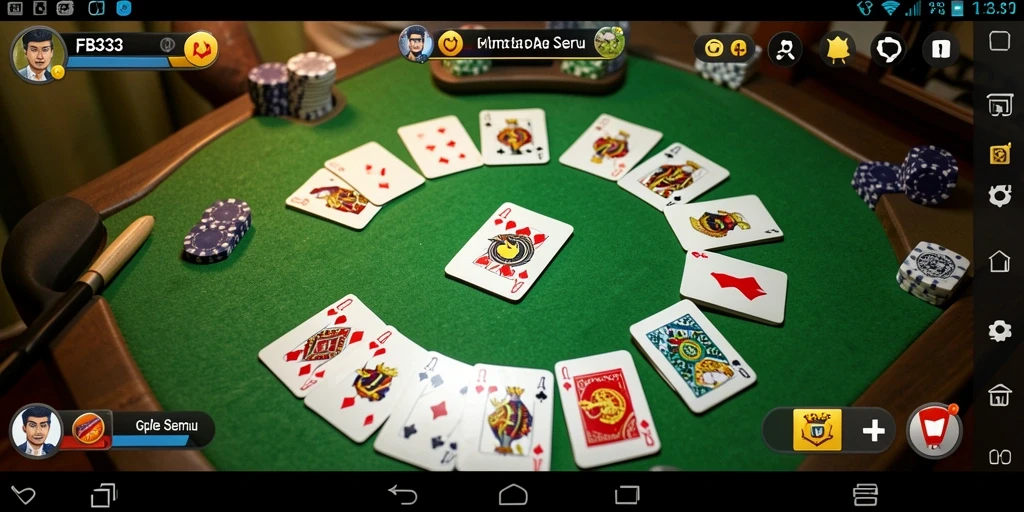 Tampilan seru dari gameplay Gaple di FB333.