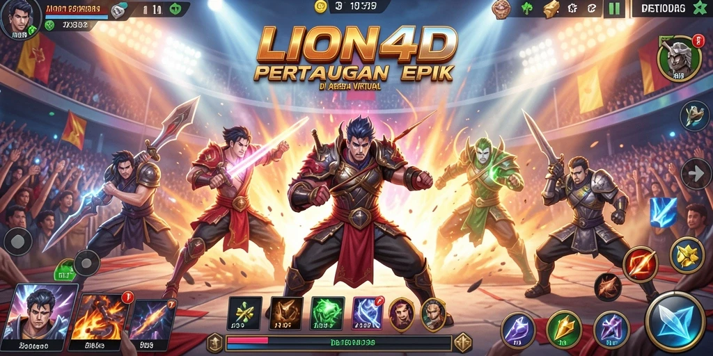 Tampilan gameplay LION4D dengan aksi pertarungan menegangkan.