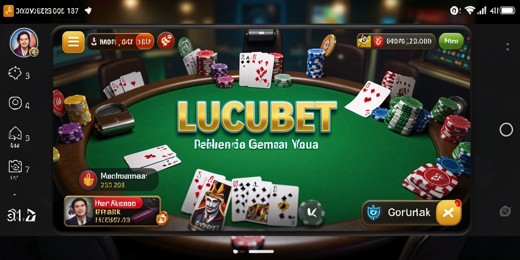 Tampilan gameplay Poker yang seru dan mendebarkan di LUCUBET.