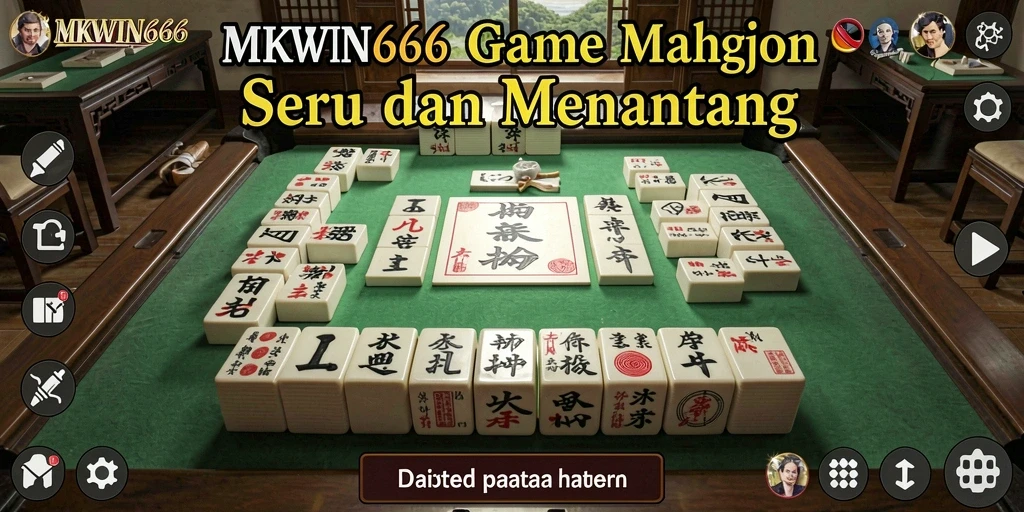 Screenshot gameplay MKWIN666 menampilkan suasana permainan Mahjong yang menarik.