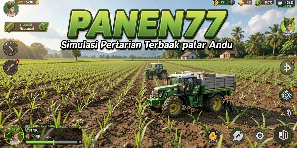 Tampilan gameplay <strong>PANEN77</strong> dengan aktivitas bertani yang realistis.
