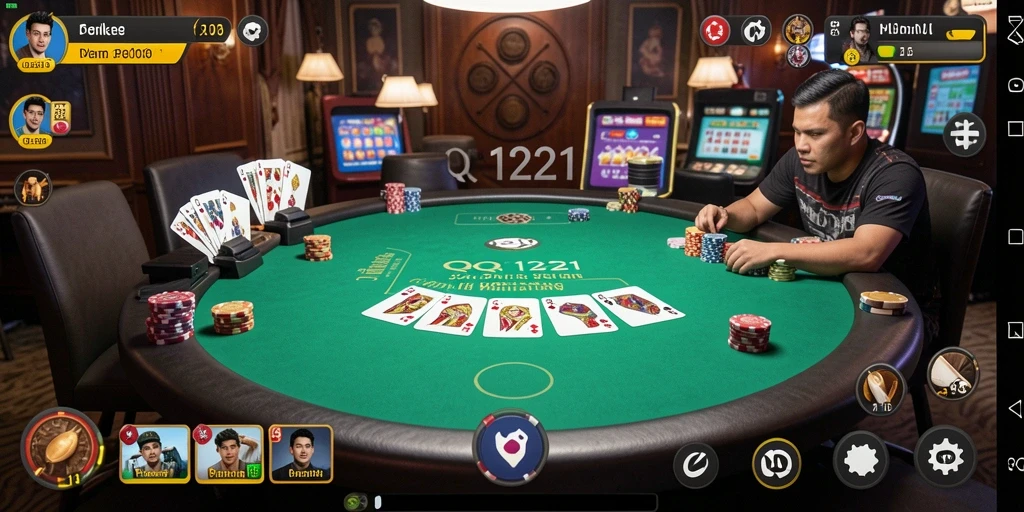 Tampilan gameplay QQ1221 yang menegangkan dan seru.