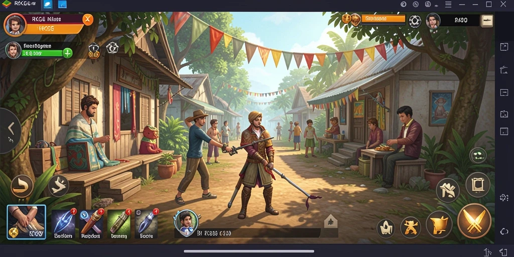 Tampilan gameplay menarik dari RKGG dengan berbagai interaksi.