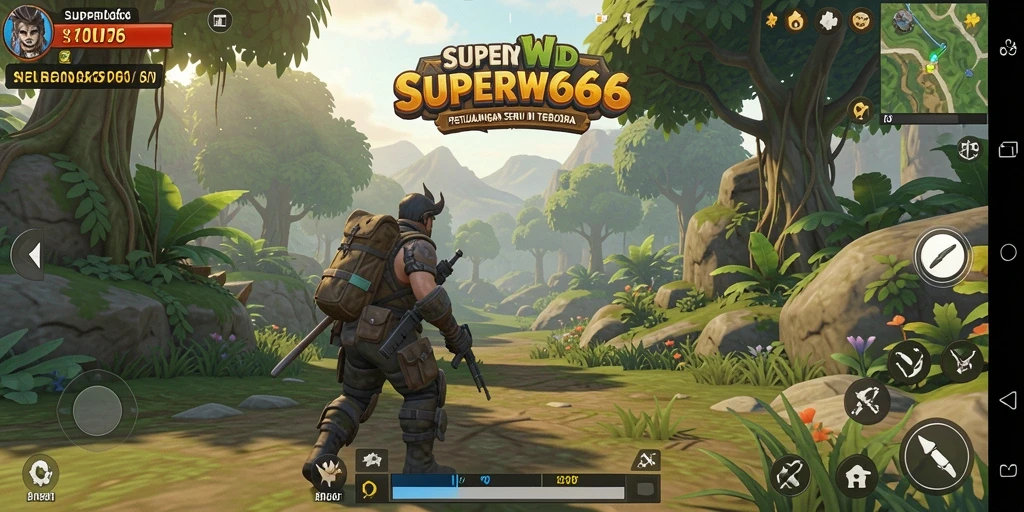 Tampilan gameplay SUPERWD666 yang menakjubkan dalam dunia terbuka.