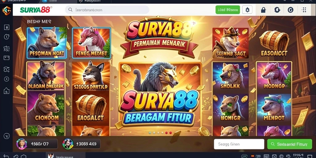 Screenshot SURYA88 menampilkan momen gameplay slot yang seru.